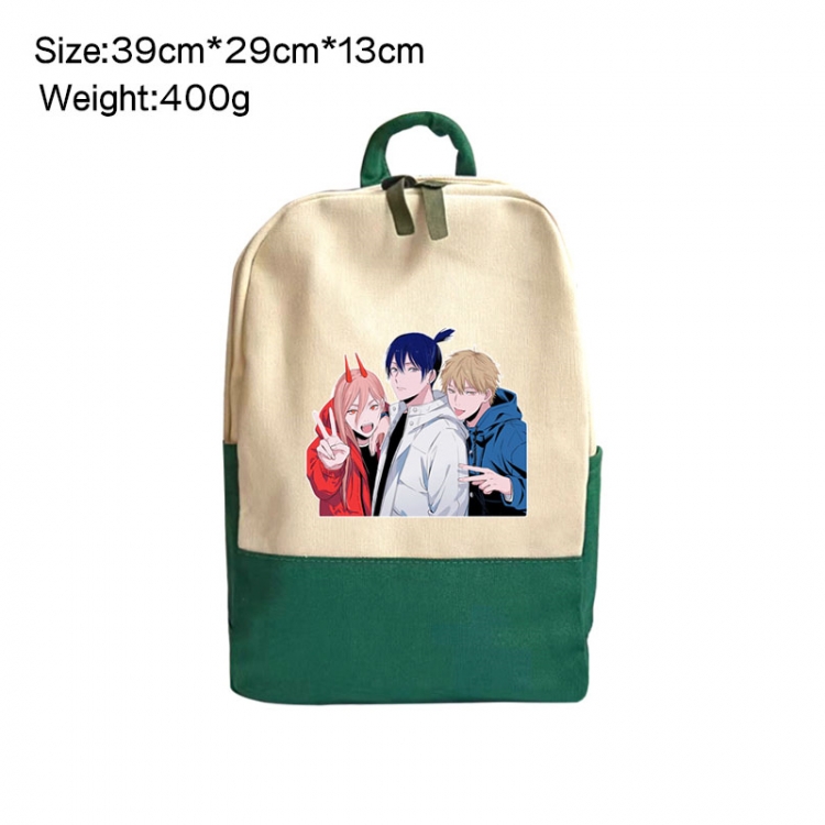 Chainsawman Anime Surrounding Canvas Colorful Backpack 39x29x13cm