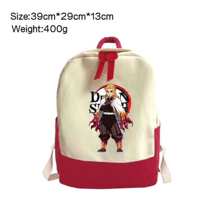 Demon Slayer Kimets Anime Surrounding Canvas Colorful Backpack 39x29x13cm