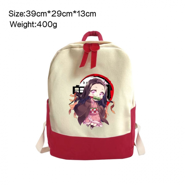 Demon Slayer Kimets Anime Surrounding Canvas Colorful Backpack 39x29x13cm