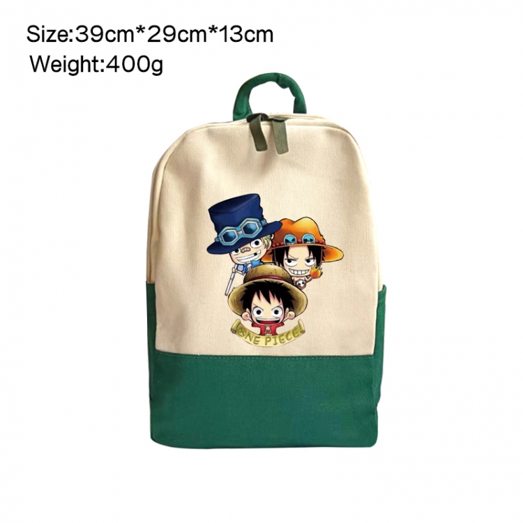 One Piece Anime Surrounding Canvas Colorful Backpack 39x29x13cm