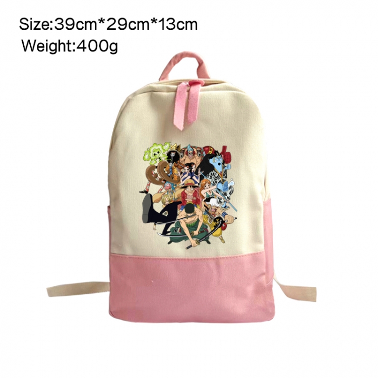 One Piece Anime Surrounding Canvas Colorful Backpack 39x29x13cm
