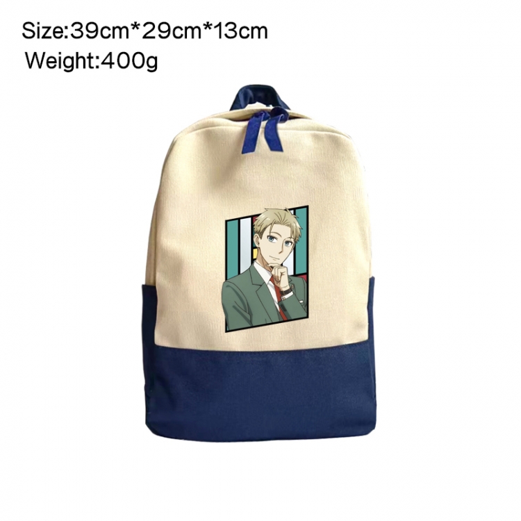 SPY×FAMILY Anime Surrounding Canvas Colorful Backpack 39x29x13cm