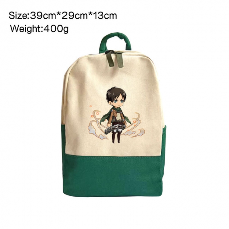 Shingeki no Kyojin Anime Surrounding Canvas Colorful Backpack 39x29x13cm