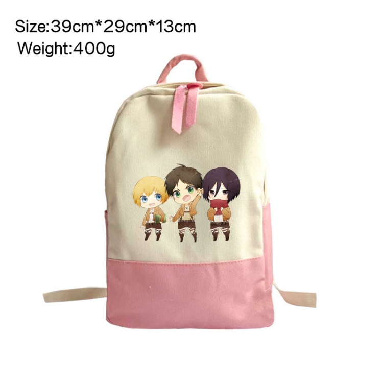 Shingeki no Kyojin Anime Surrounding Canvas Colorful Backpack 39x29x13cm