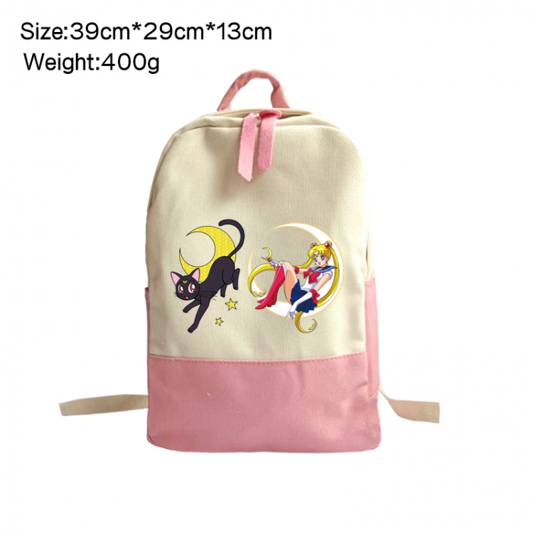 sailormoon Anime Surrounding Canvas Colorful Backpack 39x29x13cm