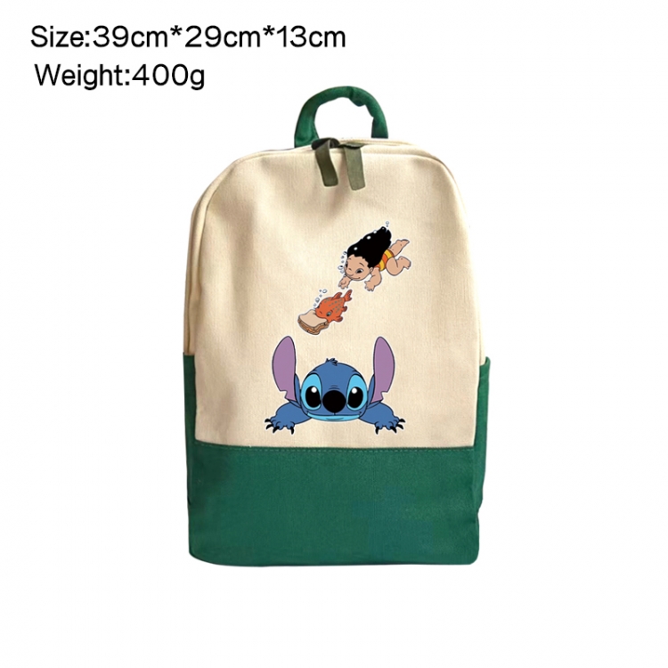 Lilo & Stitch Anime Surrounding Canvas Colorful Backpack 39x29x13cm