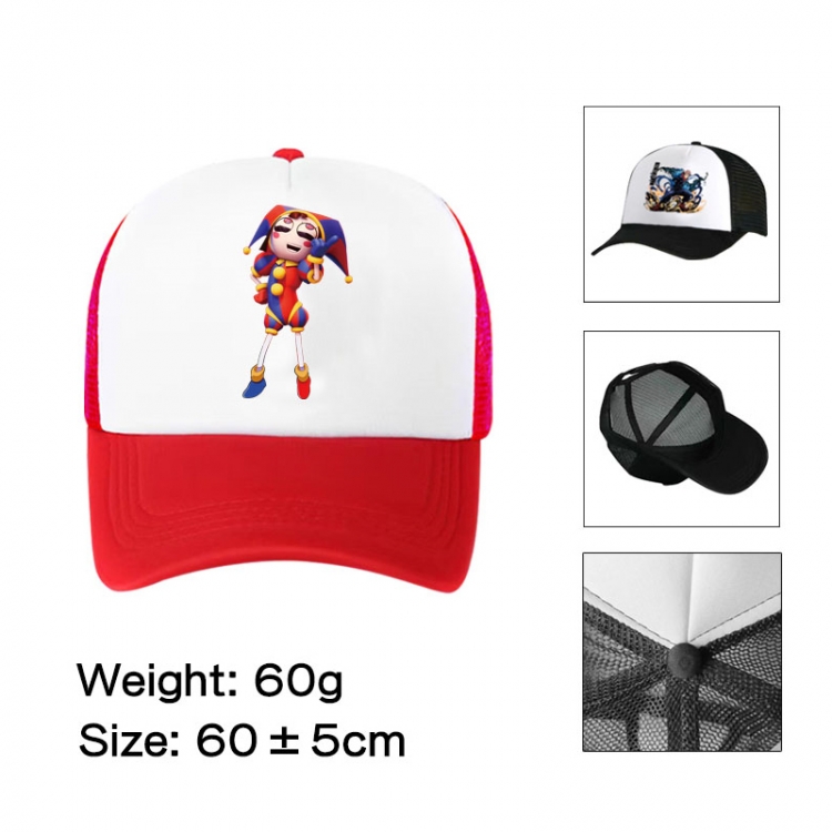 The Amazing Digital Circus Anime peripheral color printed mesh cap baseball cap size 60 ± 5cm