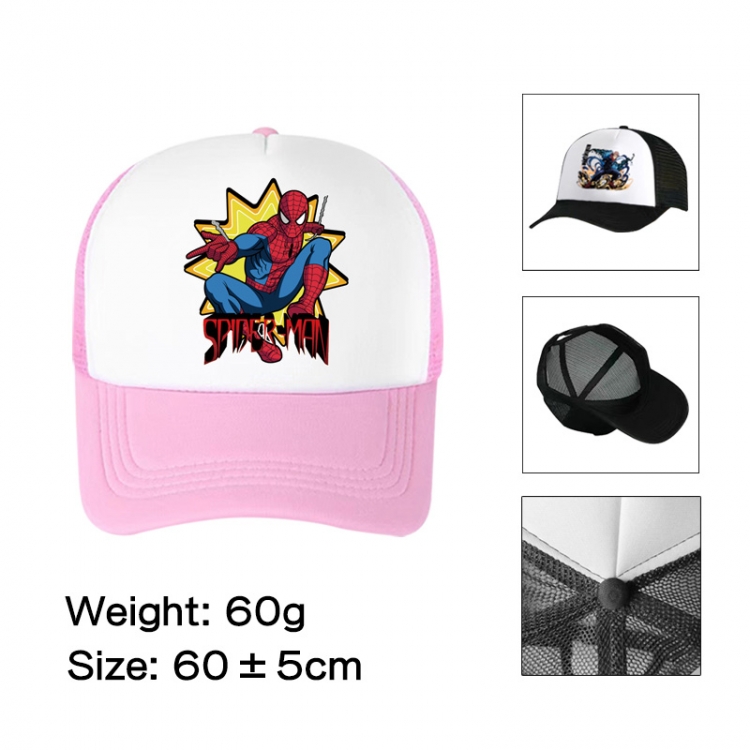 Marvel Anime peripheral color printed mesh cap baseball cap size 60 ± 5cm
