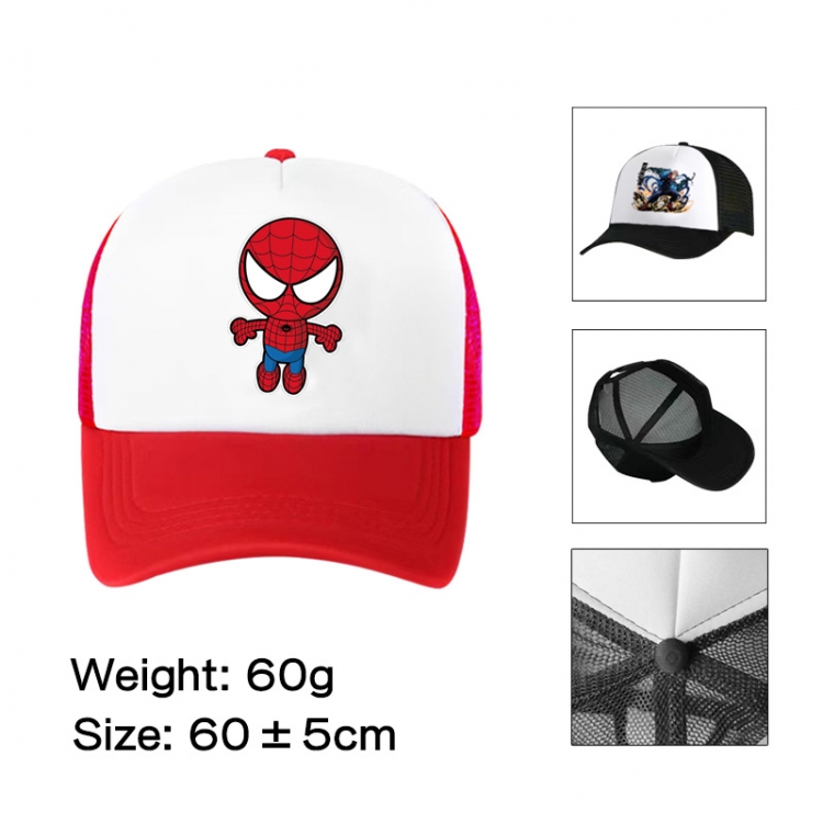 Marvel Anime peripheral color printed mesh cap baseball cap size 60 ± 5cm