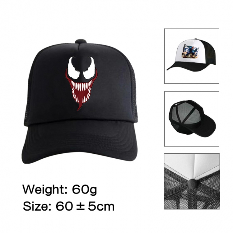 Marvel Anime peripheral color printed mesh cap baseball cap size 60 ± 5cm