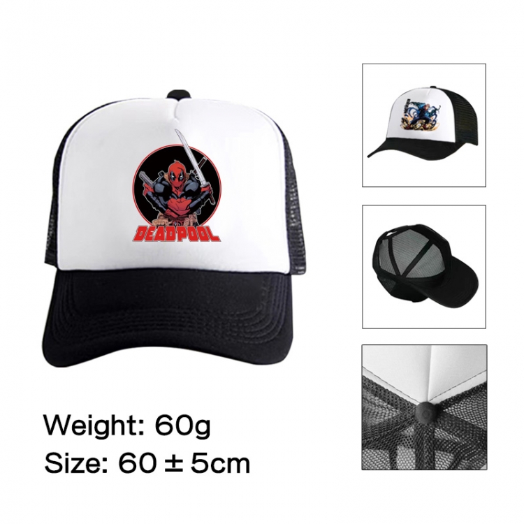 Marvel Anime peripheral color printed mesh cap baseball cap size 60 ± 5cm