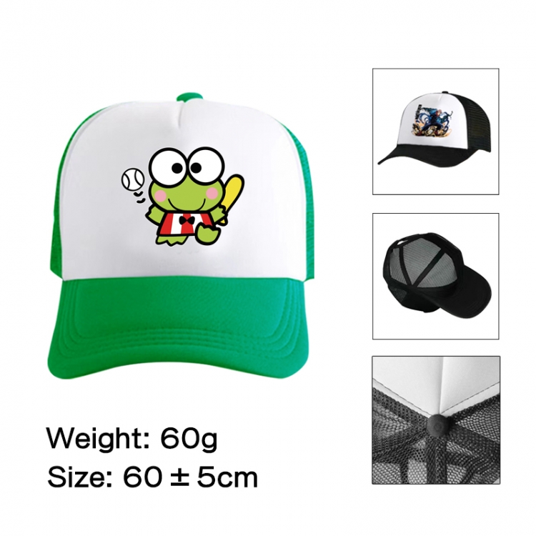 sanrio Anime peripheral color printed mesh cap baseball cap size 60 ± 5cm