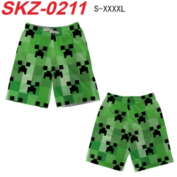 Minecraft Anime full-color digital printed beach shorts from S to 4XL SKZ-0211