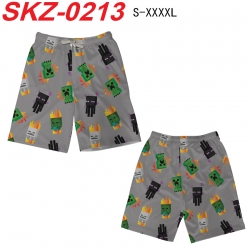 Minecraft Anime full-color digital printed beach shorts from S to 4XL  SKZ-0213