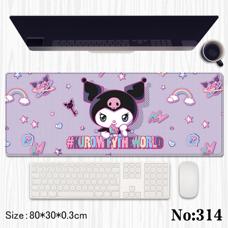 Kuromi Anime peripheral computer mouse pad office desk pad multifunctional pad 80X30X0.3cm
