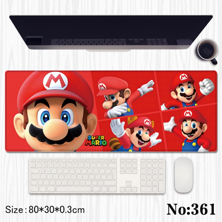 Super Mario Anime peripheral computer mouse pad office desk pad multifunctional pad 80X30X0.3cm