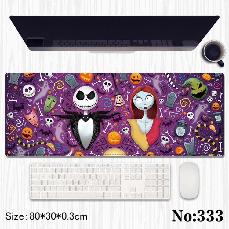 The Nightmare Before Christmas Anime peripheral computer mouse pad office desk pad multifunctional pad 80X30X0.3cm