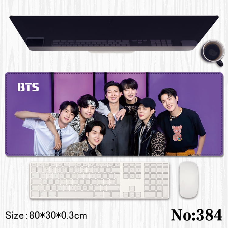 BTS Anime peripheral computer mouse pad office desk pad multifunctional pad 80X30X0.3cm