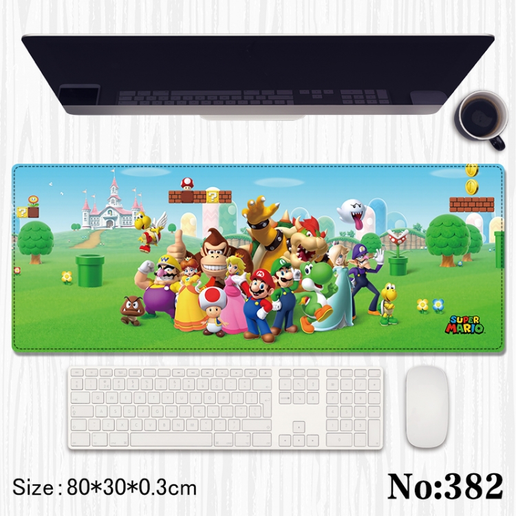 Super Mario Anime peripheral computer mouse pad office desk pad multifunctional pad 80X30X0.3cm