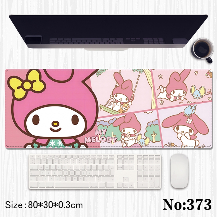 Hello Kitty Anime peripheral computer mouse pad office desk pad multifunctional pad 80X30X0.3cm