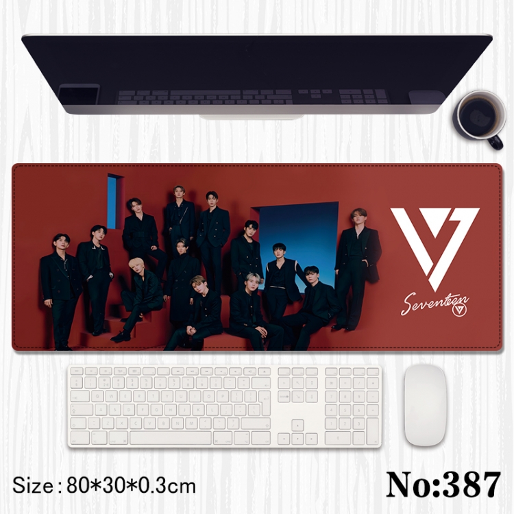 SEVENTEEN Anime peripheral computer mouse pad office desk pad multifunctional pad 80X30X0.3cm
