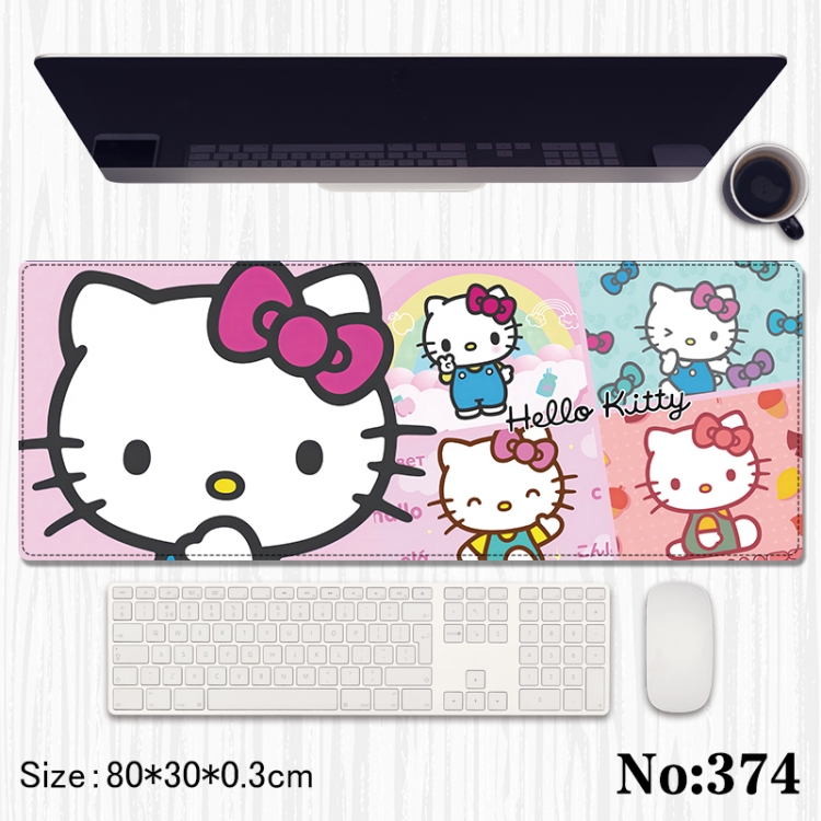 Hello Kitty Anime peripheral computer mouse pad office desk pad multifunctional pad 80X30X0.3cm