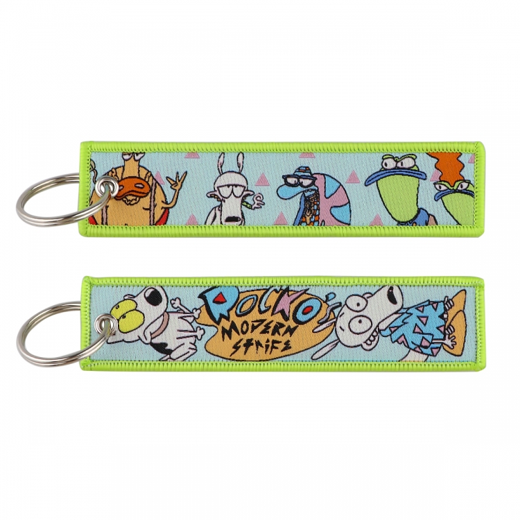 The Jetsons Double sided color woven label keychain with thickened hanging rope 13x3cm 10G price for 5 pcs