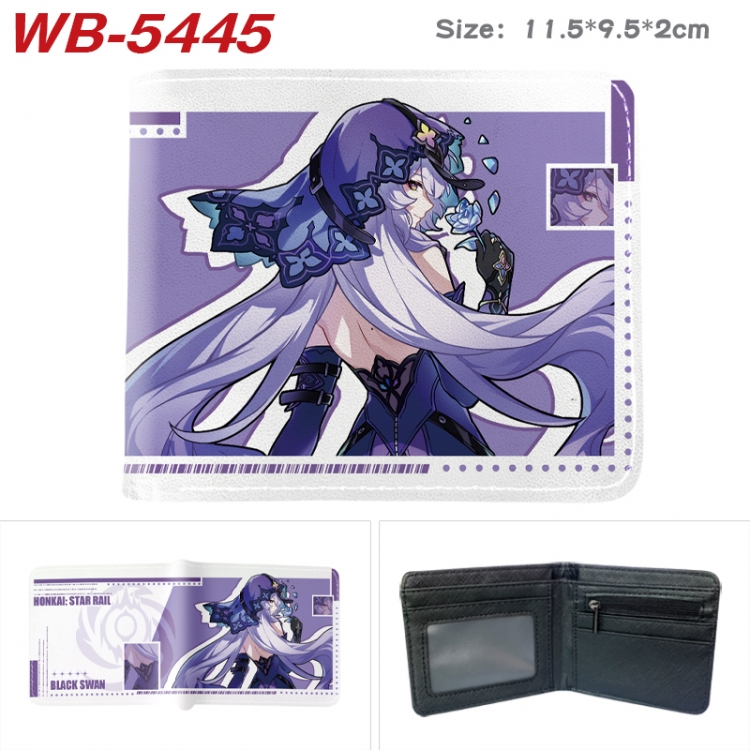 Honkai: Star Rail Animation color PU leather half fold wallet 11.5X9X2CM  WB-5445A