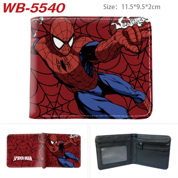 Super heroes Animation color PU leather half fold wallet 11.5X9X2CM WB-5540A