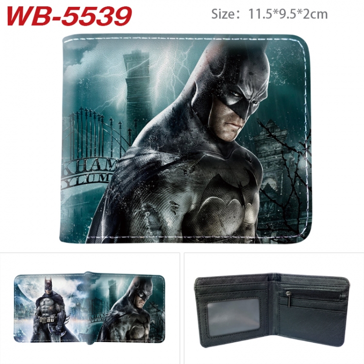 Super heroes Animation color PU leather half fold wallet 11.5X9X2CM WB-5539A
