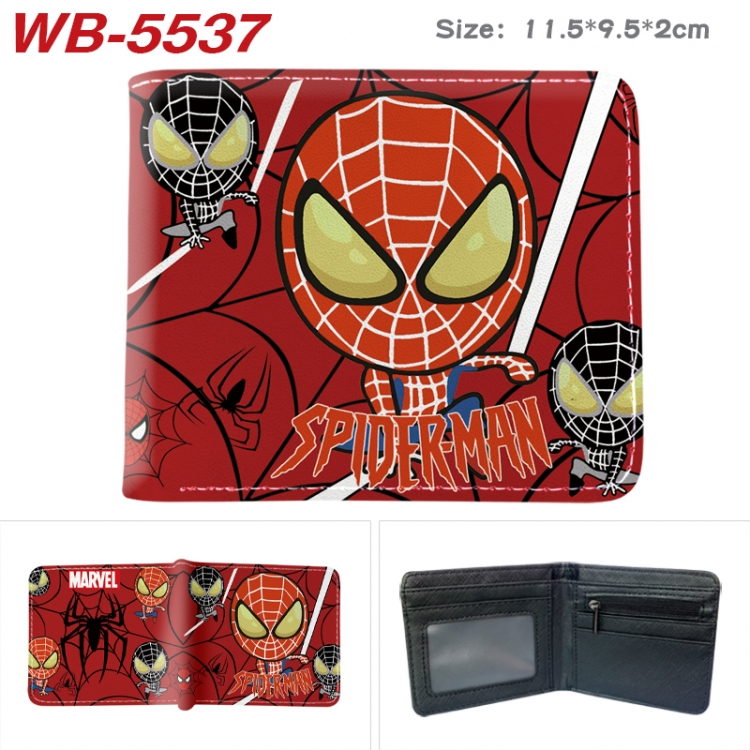 Super heroes Animation color PU leather half fold wallet 11.5X9X2CM WB-5537A