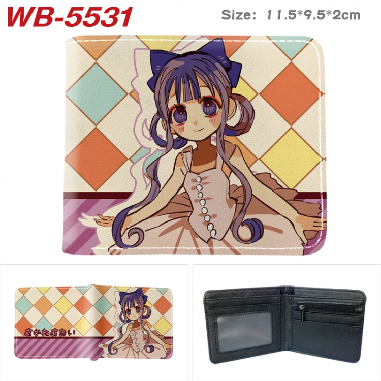 Toilet-bound Hanako-kun Animation color PU leather half fold wallet 11.5X9X2CM WB-5531A