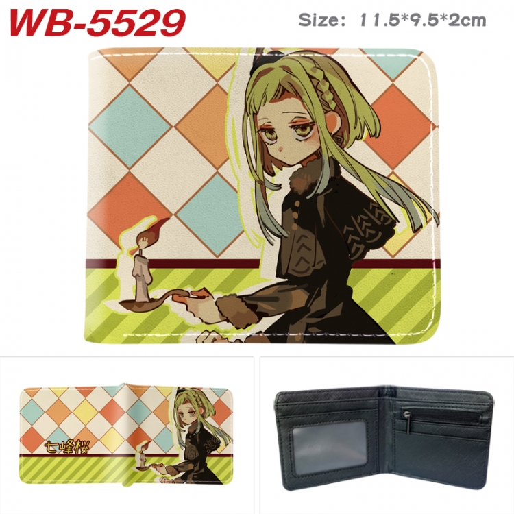 Toilet-bound Hanako-kun Animation color PU leather half fold wallet 11.5X9X2CM  WB-5529A