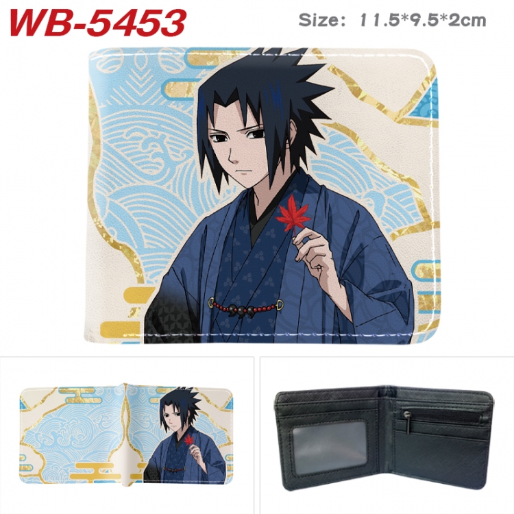 Naruto Animation color PU leather half fold wallet 11.5X9X2CM WB-5453A