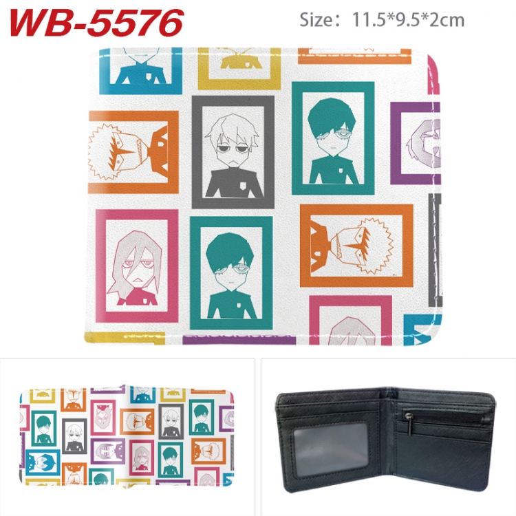 BLUE LOCK Animation color PU leather half fold wallet 11.5X9X2CM WB-5576A