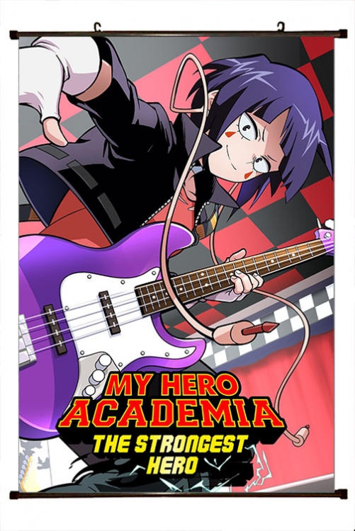 My Hero Academia Anime black Plastic rod Cloth painting Wall Scroll 60X90CM  w9-477