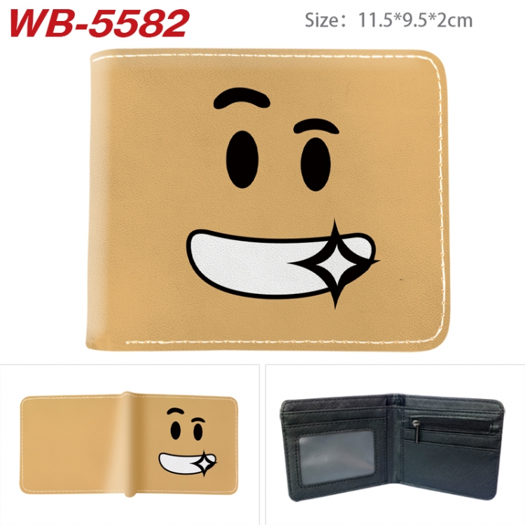 Roblox Animation color PU leather half fold wallet 11.5X9X2CM WB-5582A