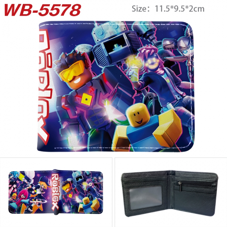 Roblox Animation color PU leather half fold wallet 11.5X9X2CM WB-5578A