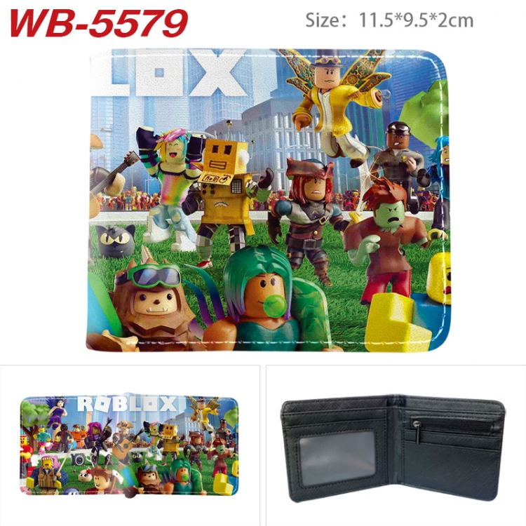 Roblox Animation color PU leather half fold wallet 11.5X9X2CM  WB-5579A