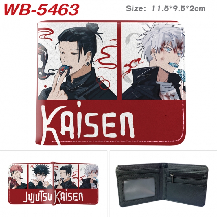 Jujutsu Kaisen Animation color PU leather half fold wallet 11.5X9X2CM WB-5463A