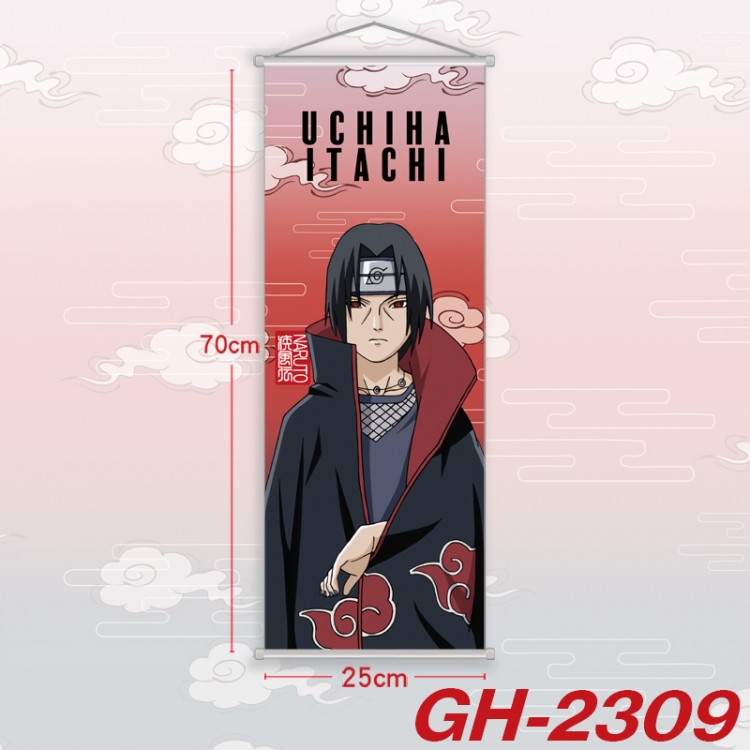 Naruto Plastic Rod Cloth Small Hanging Canvas Painting Wall Scroll 25x70cm price for 5 pcs