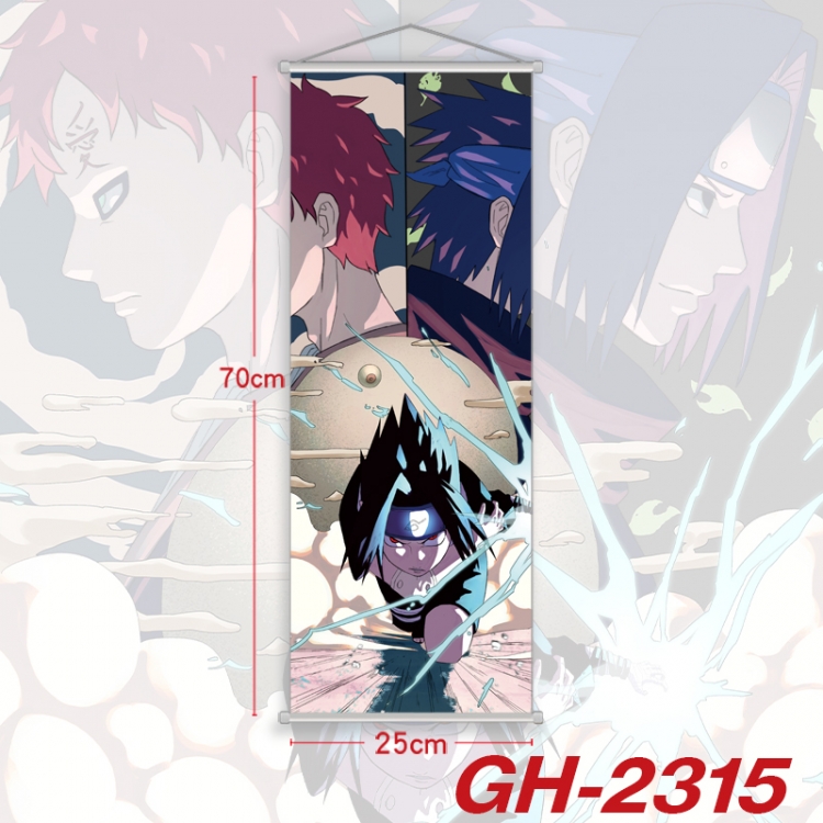 Naruto Plastic Rod Cloth Small Hanging Canvas Painting Wall Scroll 25x70cm price for 5 pcs