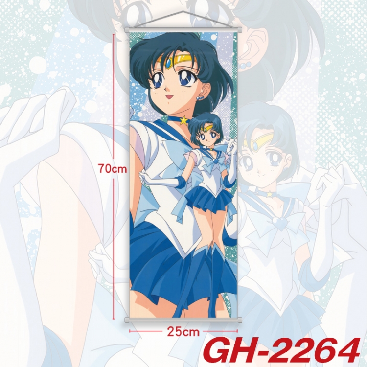 sailormoon Plastic Rod Cloth Small Hanging Canvas Painting Wall Scroll 25x70cm price for 5 pcs