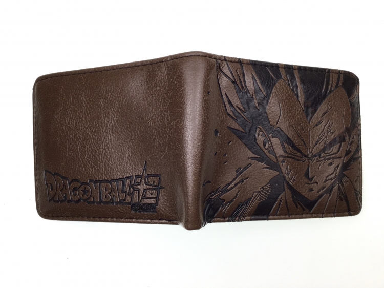 DRAGON BALL  Half fold embossed short leather wallet 11X10CM