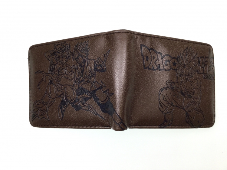 DRAGON BALL  Half fold embossed short leather wallet 11X10CM