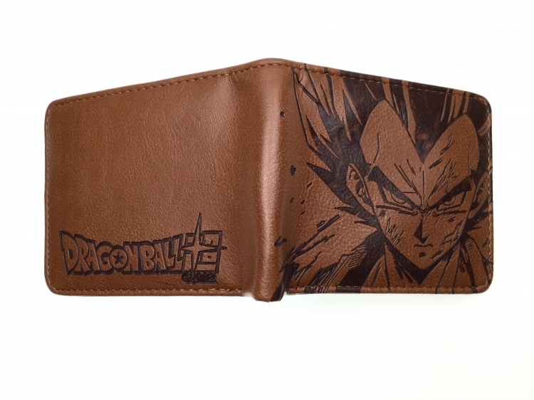 DRAGON BALL  Half fold embossed short leather wallet 11X10CM