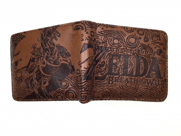 The Legend of Zelda  Half fold embossed short leather wallet 11X10CM
