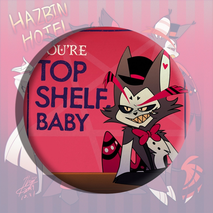 Hazbin Hotel Anime tinplate brooch badge price for 5 pcs