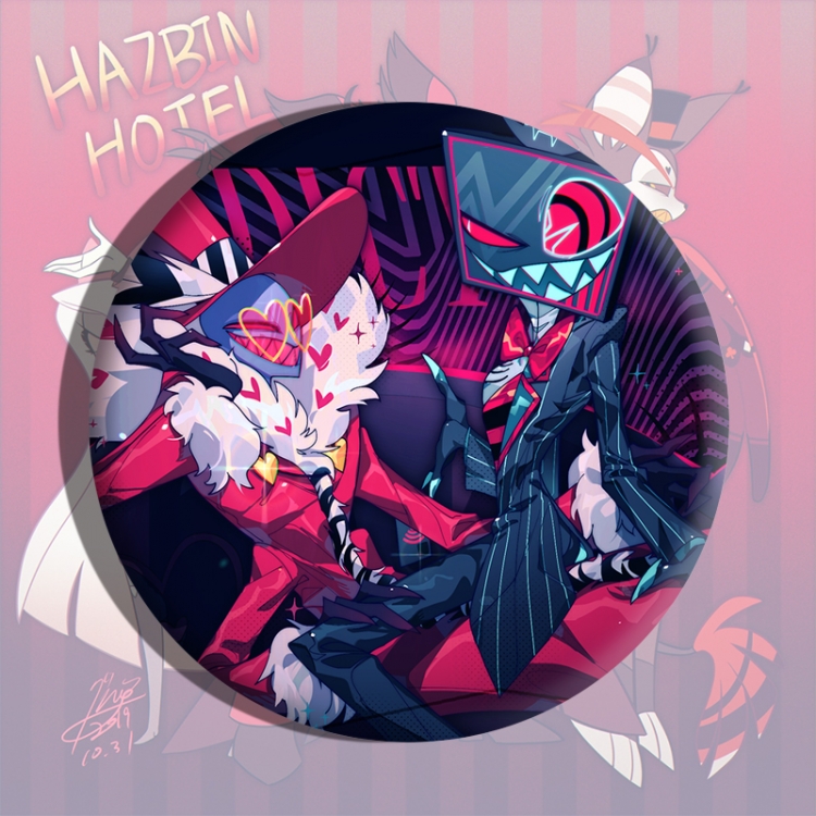 Hazbin Hotel Anime tinplate brooch badge price for 5 pcs