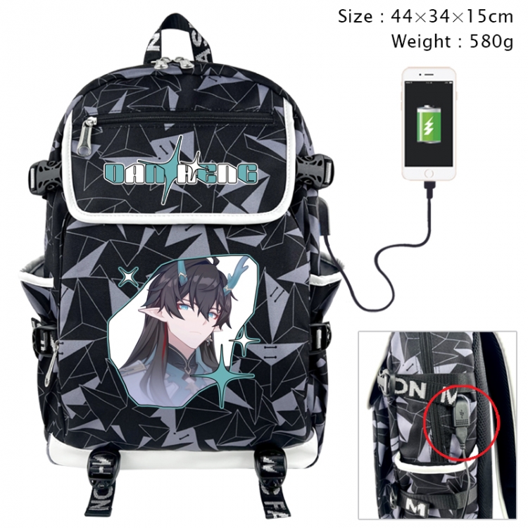 Honkai: Star Rail Anime color shading data line backpack 44X34X15CM